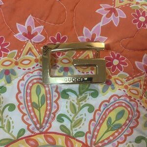 Gucci brass belt, buckle vintage